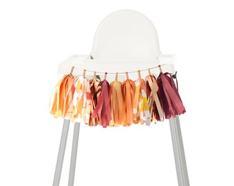 Fall Leaves High Chair Garland, Thanksgiving First Birthday, 1st Birthday Party Decor, Harvest Birthday Party, October Baby, November Baby