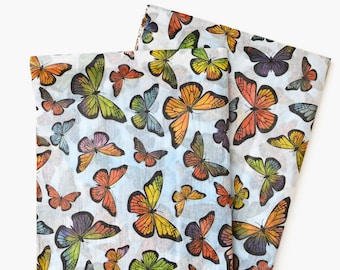 Butterflies Tissue Paper, Butterfly Pattern Paper, Christmas Gift Wrapping for Girls, Holiday Wrap Paper, Spring Garden Craft Supplies