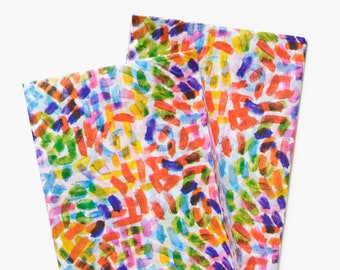Rainbow Strokes Tissue Paper, Rainbow Pattern Gift Wrapping Paper, Nature Theme Gift Wrapping, Branding Stationery, sunshine party loot bag