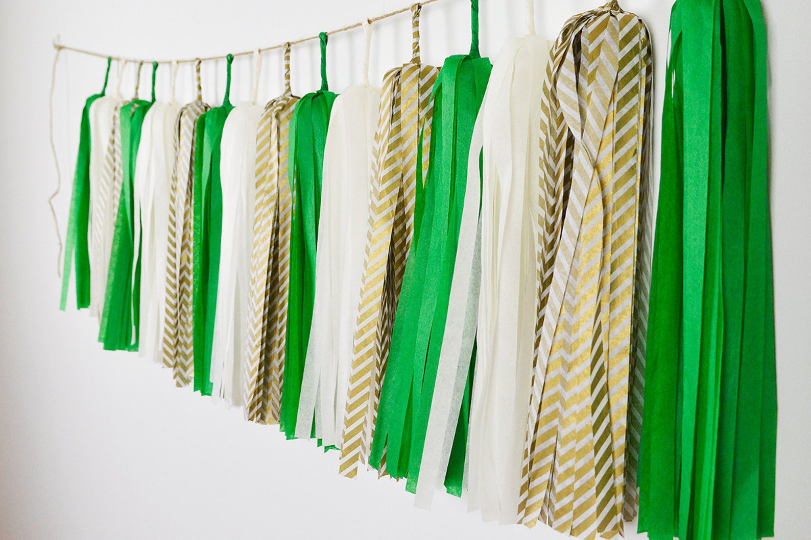 ASSEMBLED Green Gold Tassel Garland St Patrick's Day Etsy