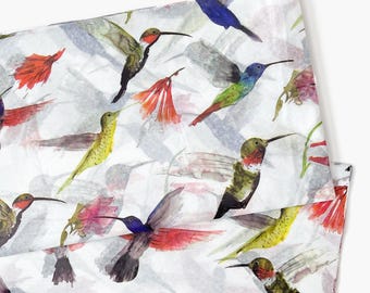 Humming Bird Tissue Paper, Christmas Gift Wrapping, Bird Pattern Gift Wrapping Paper, Natural Theme Gift Wrapping, Branding Stationery