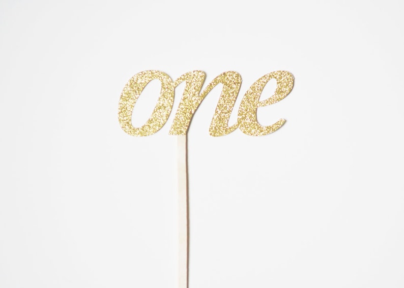 Number 1 Cake Topper Gold 1 Cake Topper 1st Birthday Cake Topper Gold Number One Number Cake Topper One Glitter Topper image 6