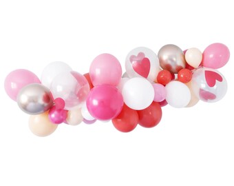Romantic Valentine Balloon Garland Kit, Valentine Birthday Party, Balloon Arch, Valentine's Day Decoration, Baby Girl Birthday