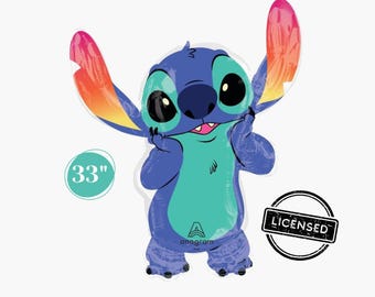 Licensed Stitch Foil Balloon 33” | Lola and Stitch Birthday Party Decoration