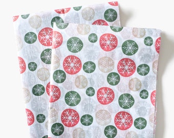 CHEERY SNOWFLAKES Tissue Paper Sheets Gift Present Wrapping Craft