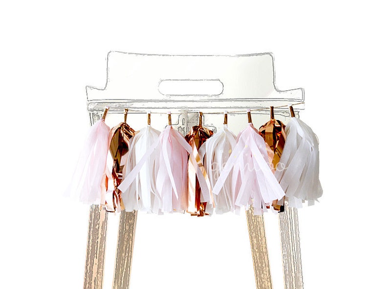 High Chair Banner Swan Party Decor Baby Girl First Birthday Princess Party Cake Smash Light Pink Rose Gold High Chair Garland