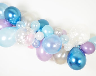 Winter Wonderland Balloon Garland Kit, Winter Onederland 1st Birthday , Balloon Arch, Baby It's Cold Outside, Frozen Inspired Party Decor