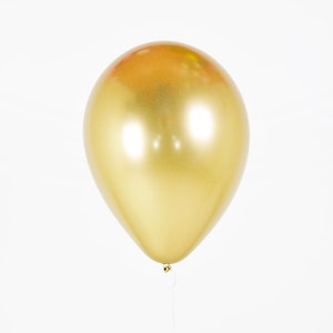 Gold Chrome Balloon, Chrome Balloons-Gold Balloons-Gold Balloon Bundle-Gold Party Balloon-Gold Latex Balloon-Gold Party Decor-Bridal Shower image 2
