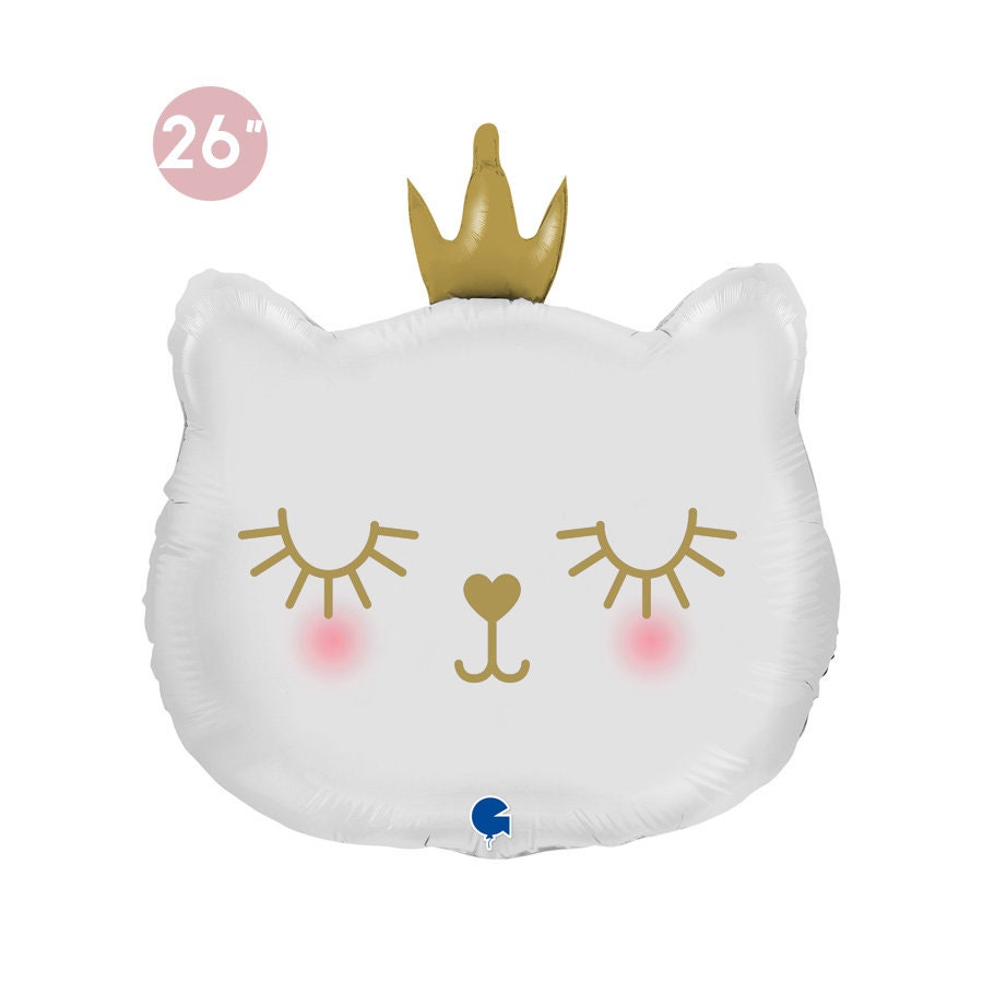 Buy White Cat Princess Foil Balloon 26-inch Kitty Cat Girl Online in