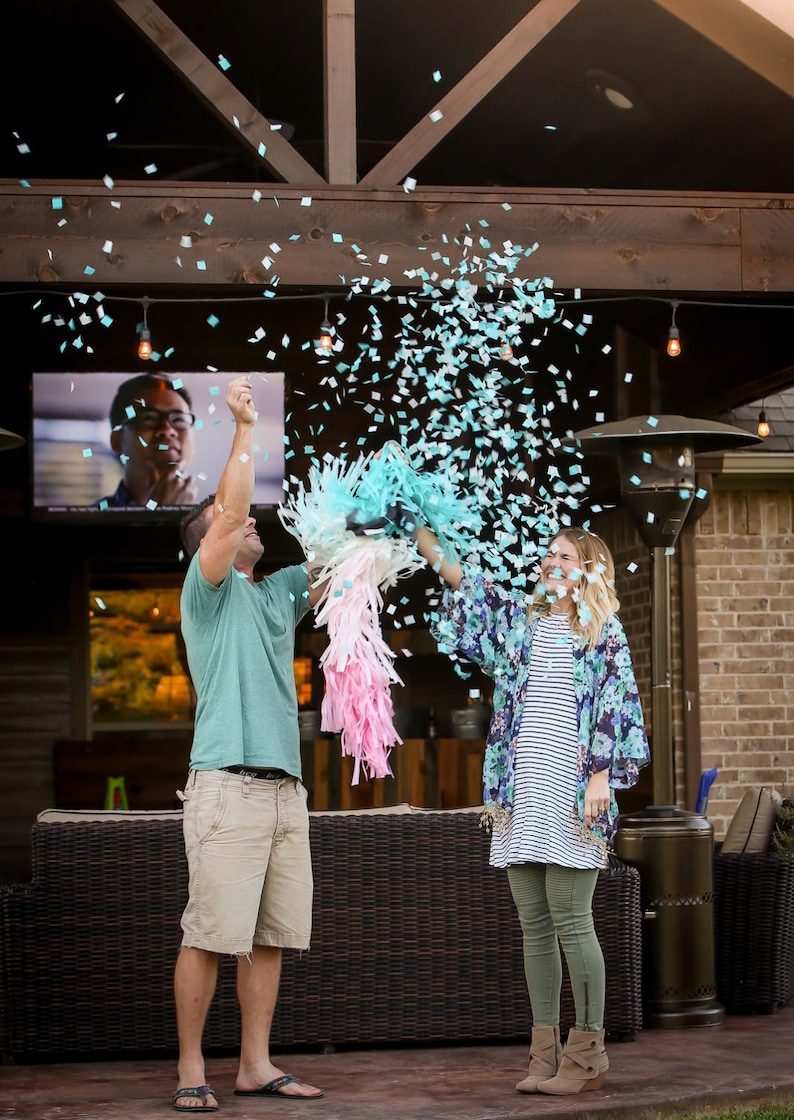 Gender Reveal Balloon Gender Reveal Ideas Gender Reveal Decor Gender Reveal Banner Baby Gender Announcement Balloon Tassels image 3