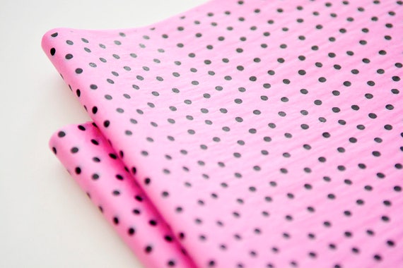 Pink Black Dots Tissue Paper, Pink Christmas Wrapping Paper