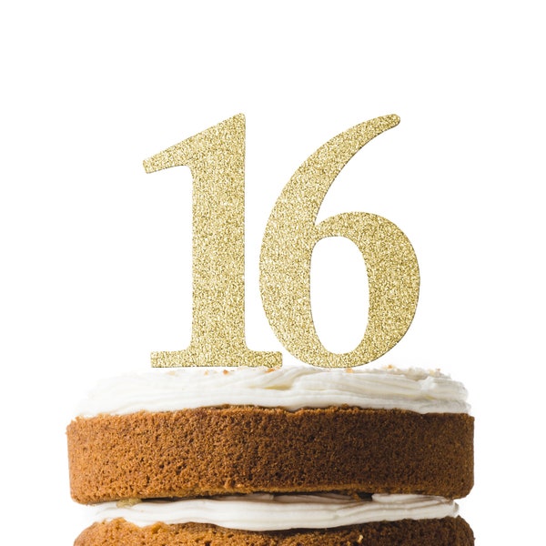 16 Cake Topper - Etsy