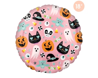 Fun Halloween Foil Balloon 18", Halloween Party Decor, Spooky Party Balloon, Halloween Birthday Party, Halloween Kids Cute Balloon