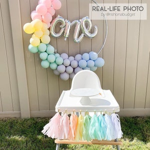 Custom High Chair Garland, First Birthday Cake Smash Photo Prop, Create Your Own, Design Your Own, Pick Your Colors, Custom Highchair Banner image 8