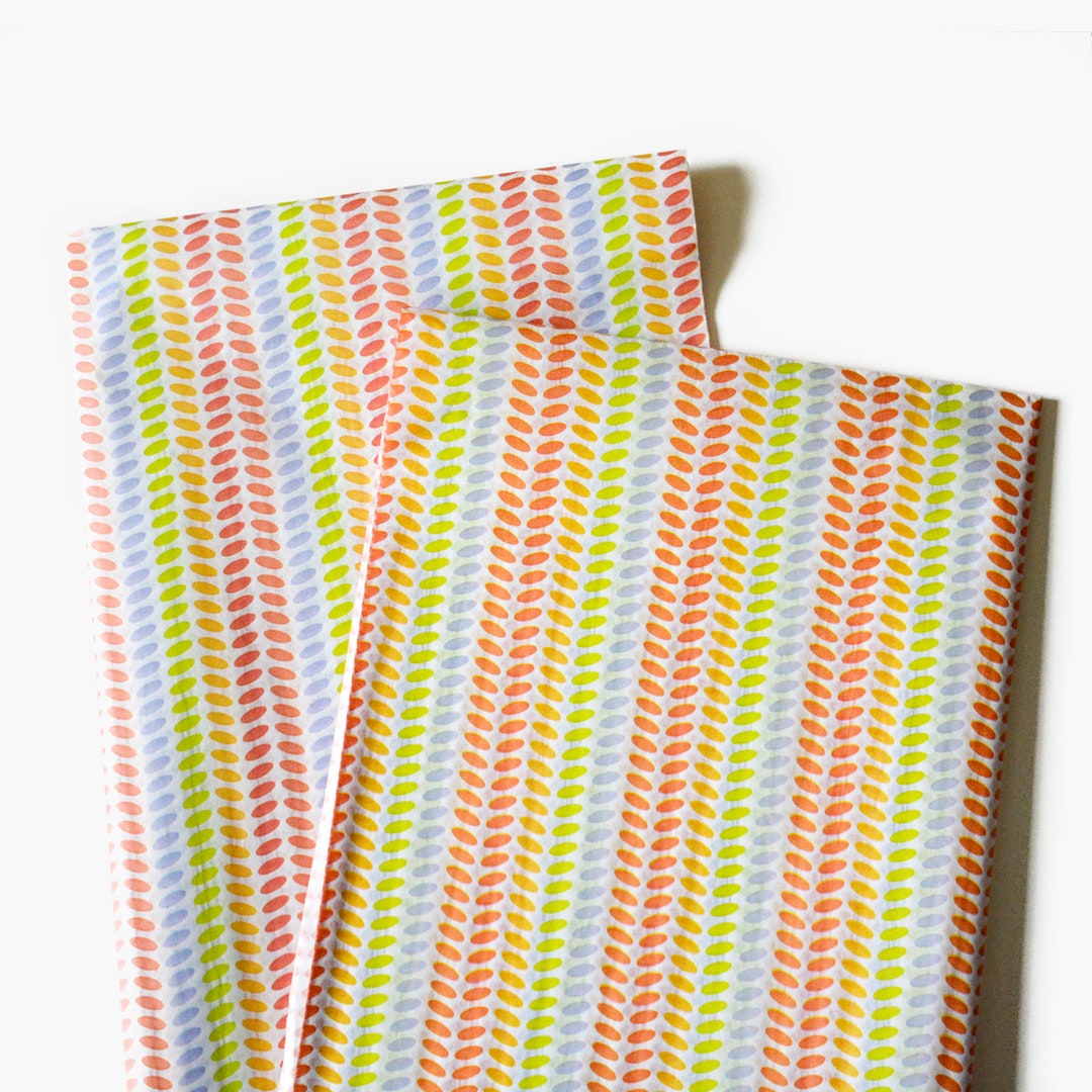 Groovy Patterned Tissue Paper Set - Groovy Birthday Gift Wrapping Paper -  Groovy Party Paper Supplies - GenWooShop