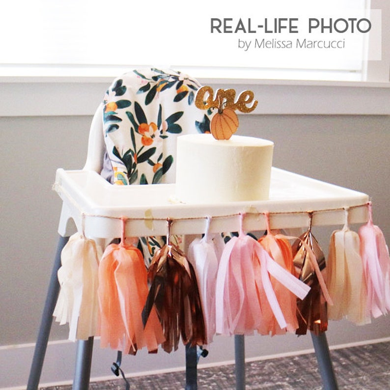 Custom High Chair Garland First Birthday Cake Smash Photo Etsy