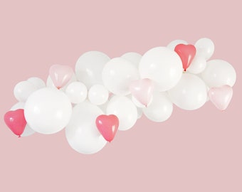 Sweet Heart Garland Kit, Valentine's Day Balloon Arch, Valentines Party, Dessert Theme Party, Baby Girl Shower Decor, Girl Birthday Party