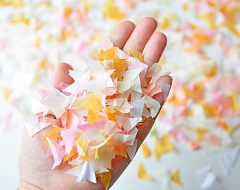 Vintage Country Confetti, Biodegradable Confetti, Pink Yellow Peach Confetti, Vintage Party, Vintage Wedding, Baby Shower, Paper Confetti