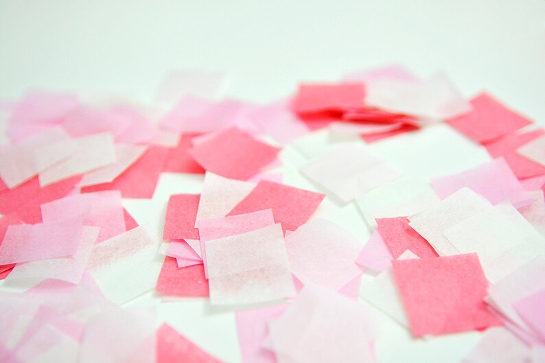 Pink Confetti, Biodegradable Confetti, Pink Wedding, Pink Birthday Party, Baby Girl Birthday, Baby Girl Cake Smash, Gender Reveal Confetti image 3