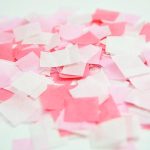 Pink Confetti, Biodegradable Confetti, Pink Wedding, Pink Birthday Party, Baby Girl Birthday, Baby Girl Cake Smash, Gender Reveal Confetti image 1