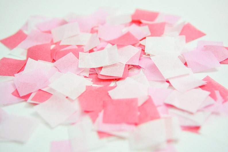 Pink Confetti, Biodegradable Confetti, Pink Wedding, Pink Birthday Party, Baby Girl Birthday, Baby Girl Cake Smash, Gender Reveal Confetti image 1