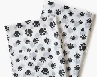 Puppy Paws Tissue Paper, Dog Birthday Tissue Paper, Gift Wrap for Dog Lovers, Dog Paw Pattern Craft Paper Supplies, Pet Shop Packaging Paper
