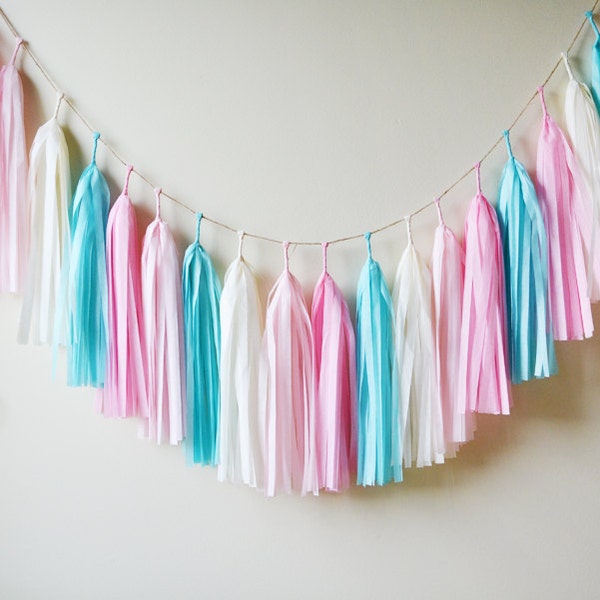 Blue Tassel Garland Etsy