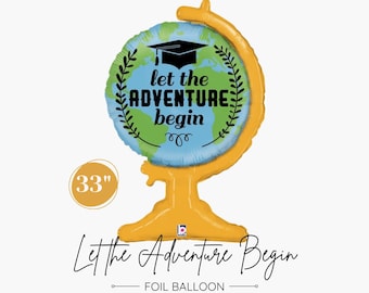 Adventure Grad Foil Balloon 33" | Graduation Party Decor | Kindergarten Graduation | High School Graduation | Collage Graduation