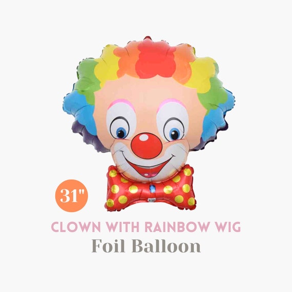 Décoration d'anniversaire d'enfants de Clown de cirque de Ballon' aluminium  d'hélium