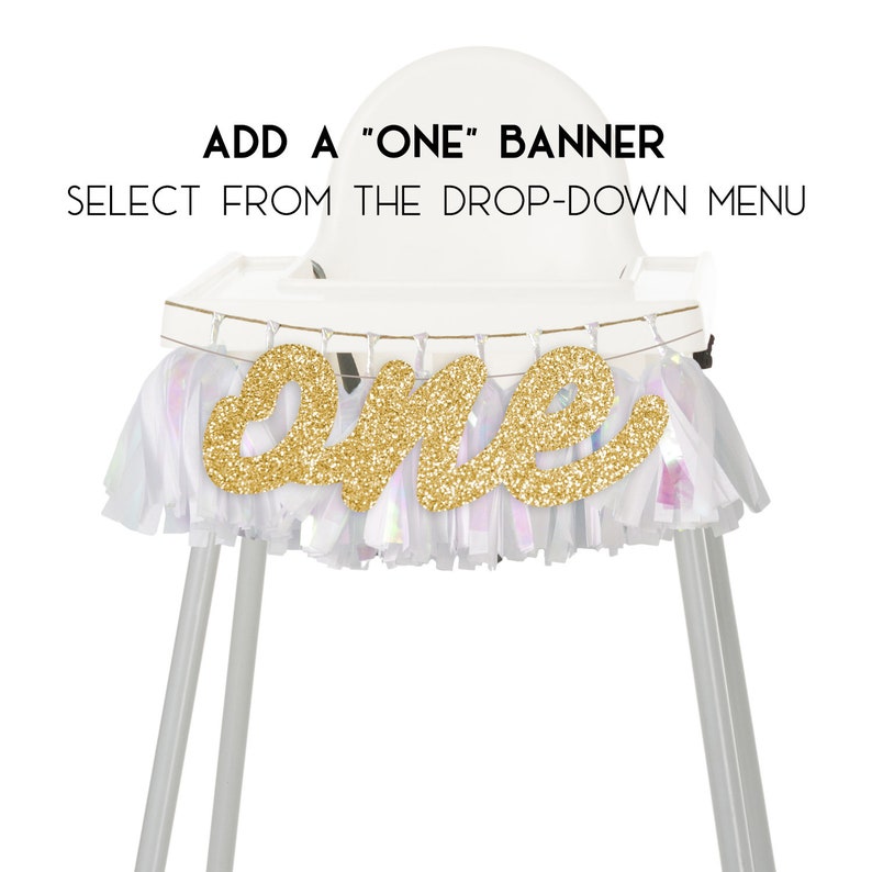 Custom High Chair Garland, First Birthday Cake Smash Photo Prop, Create Your Own, Design Your Own, Pick Your Colors, Custom Highchair Banner image 5