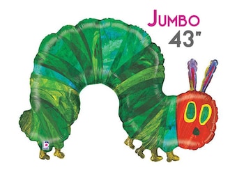 The Very Hungry Caterpillar Balloon 43" | Caterpillar Party Decor | Birthday Party Balloon | Baby Shower | First Birthday | Cake Smash