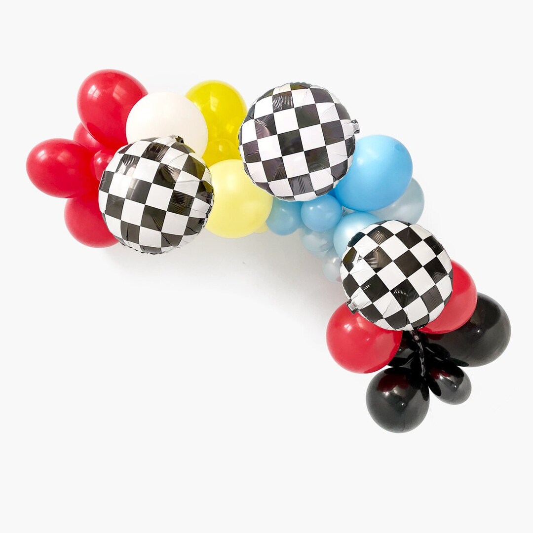 Race Car Balloon Garland Kit Fast One First Birthday Two Fast Second