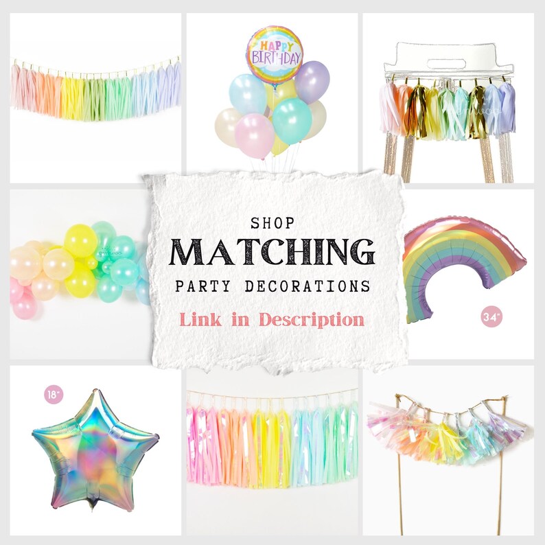 Pastel Rainbow Birthday Balloon Bouquet, Girls Birthday Party ...