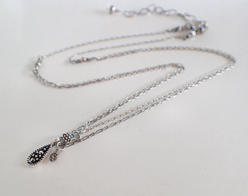 Tiny Charm Delicate Necklace Sterling Silver Multi-strand - Etsy