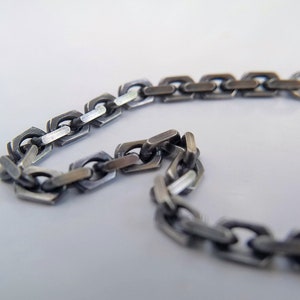 Men’s Chunky Sterling Silver Bracelet, Diamond Cut, Masculine, Biker