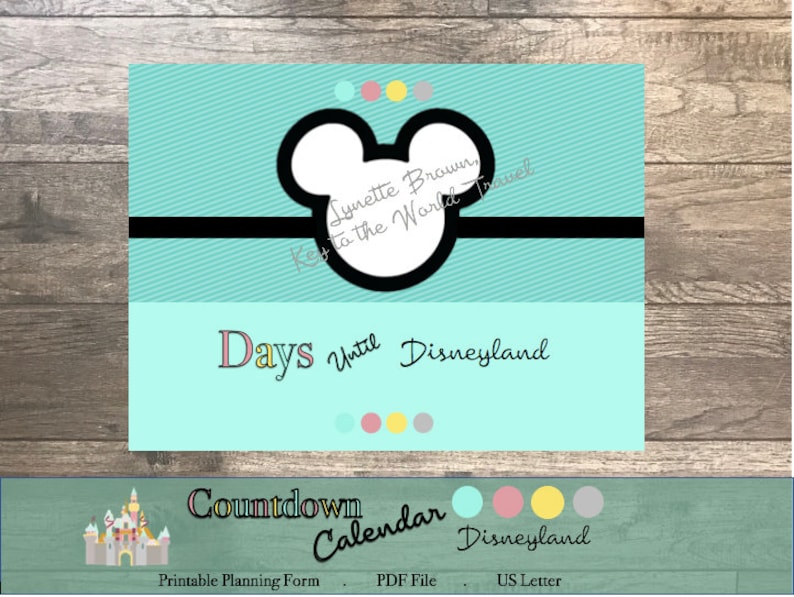 Disneyland Countdown Calendar - Etsy
