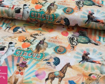 Cotton jersey CIRCUS in digital print