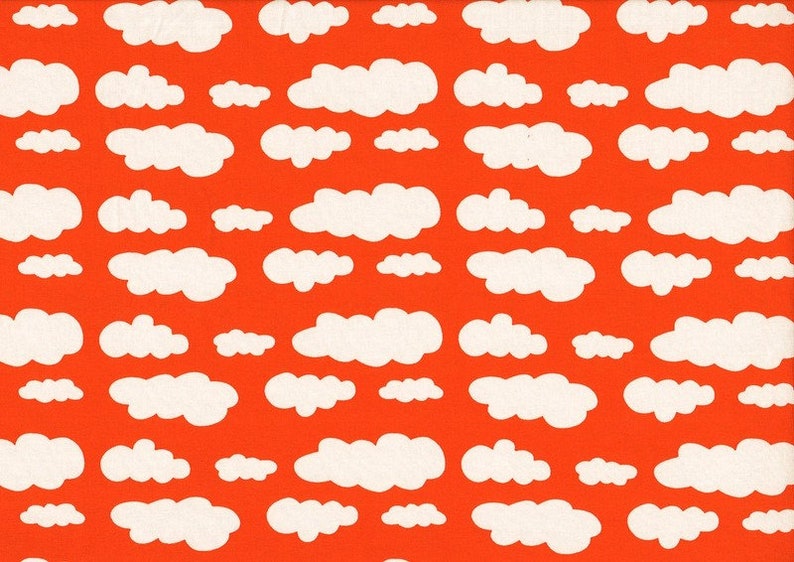 VICENTE Wolken orange Jersey Öko-Tex-Standard Bild 4