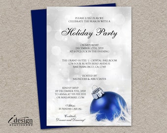 elegant christmas party invitations