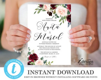 wedding invitations etsy
