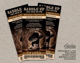ticket invitations etsy