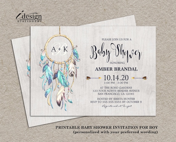 Boho Dreamcatcher Baby Shower Invitation For Boy Printable Etsy Magnificent Dream Catcher Baby Shower Invitations Boho Dreamcatcher Baby Shower Invitation For Boy Printable Etsy Magnificent Dream Catcher Baby Shower Invitations