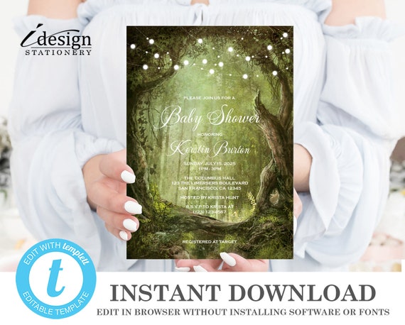 Enchanted Forest Baby Shower Invitations - Baby Shower Invitations