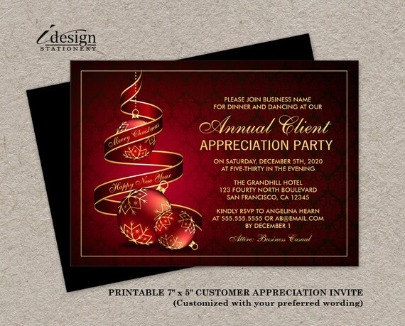 customer appreciation invitation client