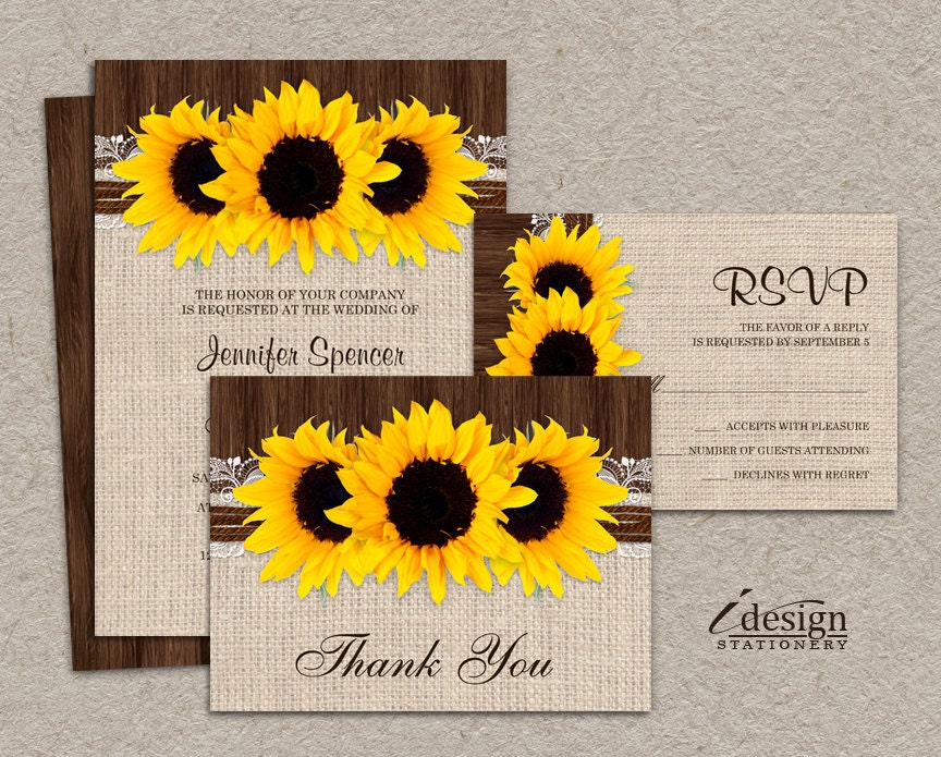 Rustic wedding invitation kits