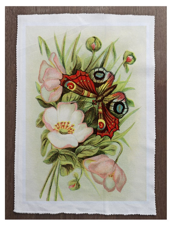 Vintage Butterfly Flower Nature - Sewing, Cushion  display picture 1