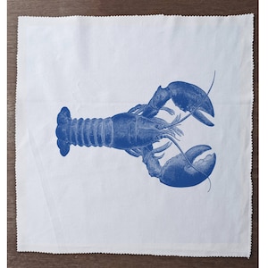 Vintage Lobster Sea Ocean Life  - Sewing, Cushion, Upholstery, Craft, Patchwork and Quilting Fabric Panel 100% cotton
