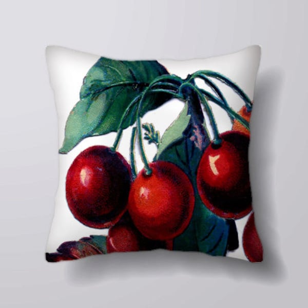 Fruit de cerise - Peut être personnalisable personnalisable personnalised - Cas de couverture de coussin ou farci avec l’insertion