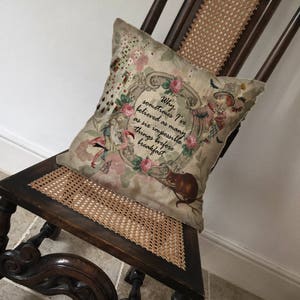 Alice In Wonderland Why Sometimes I&#39;ve believed as manu as six impossible things before  -  Cushion Cover Case Or Stuffed With Insert