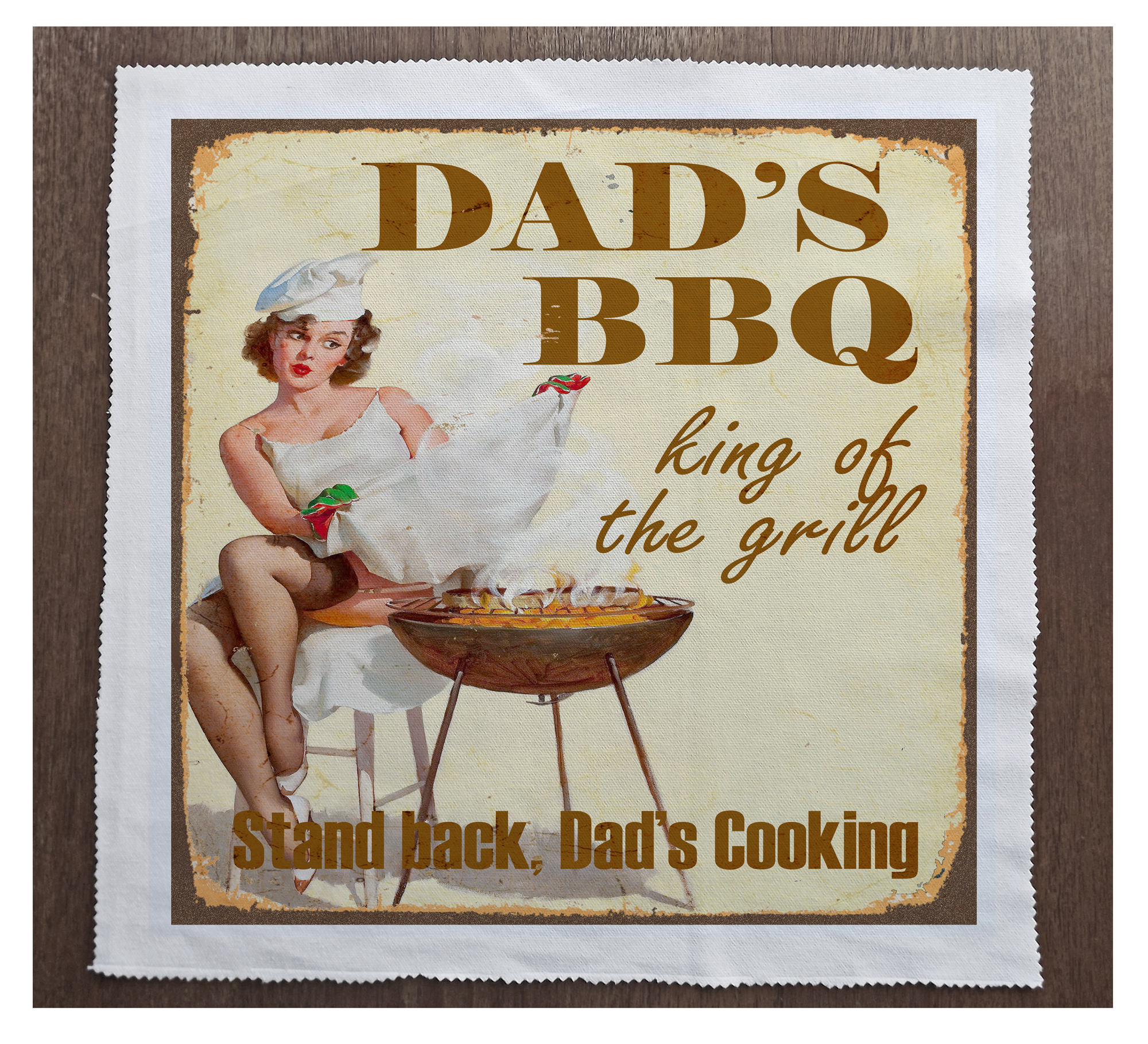 Dad's BBQ Chef Bbq Pin up Girl Sexy Sewing Cushion - Etsy UK